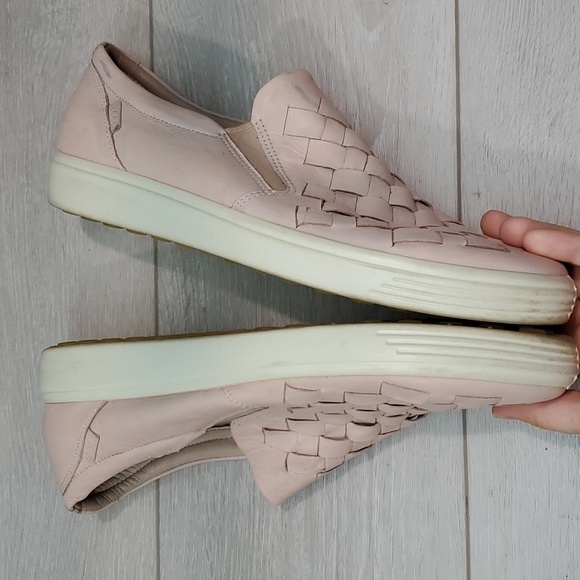 Ecco Womens Comfort Leather Loafer slide slip on shoes sz 42/11 Extra Wide - Picture 10 of 15